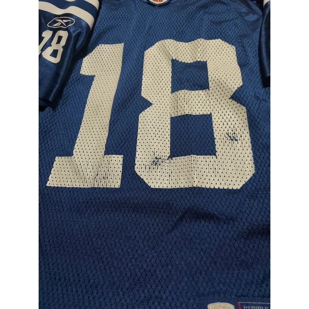Reebok Peyton Manning Indianapolis Colts #18 Jersey Blue Youth Medium‎ (10-12)